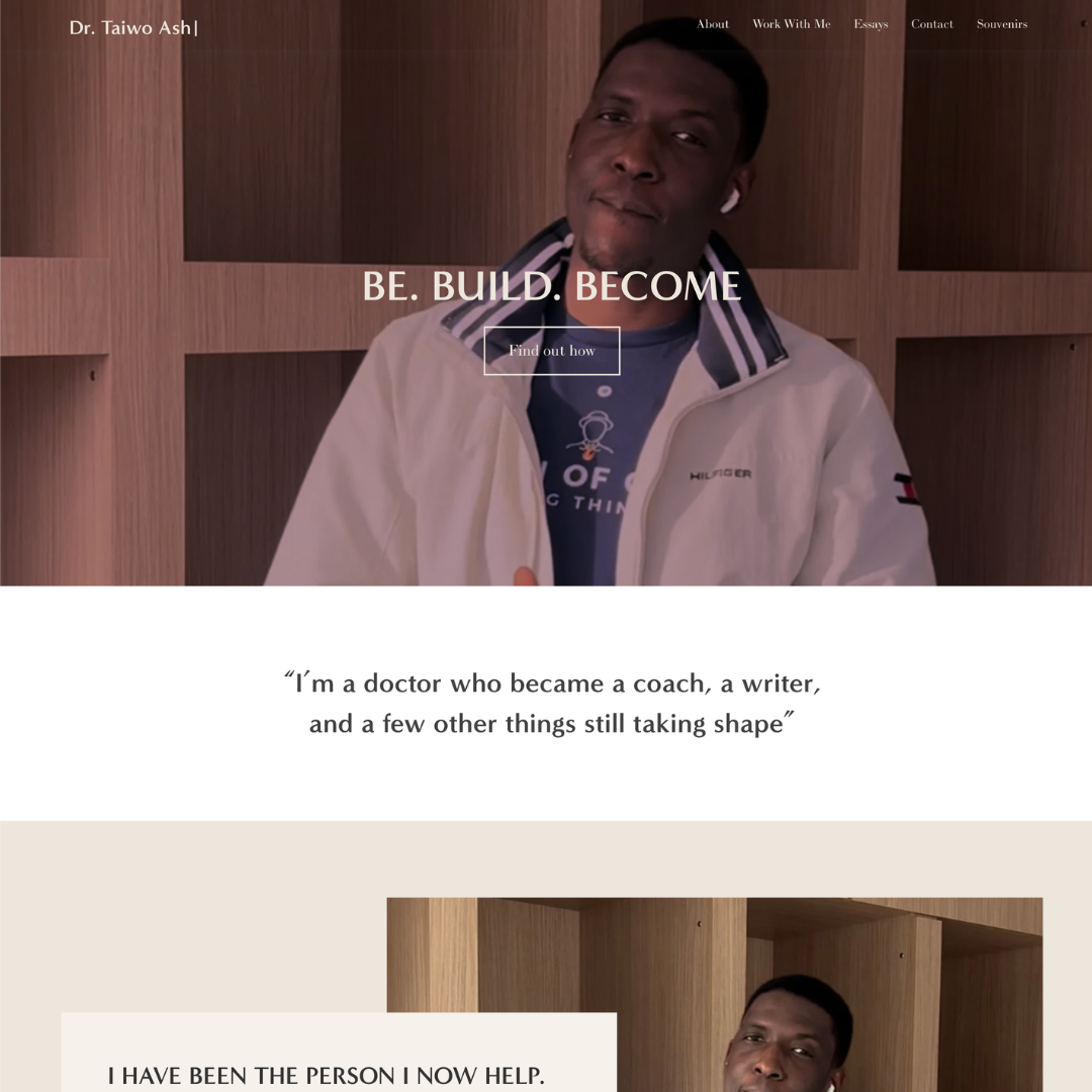 Personal Brand Website for a Medical Career & Personal Branding Coach