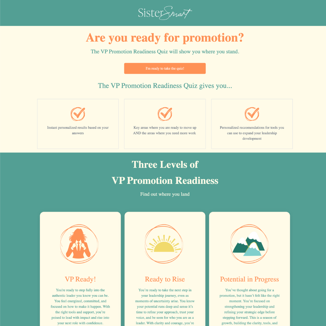 Leadership Assessment & Quiz Landing Page for Executive Coaching Brand