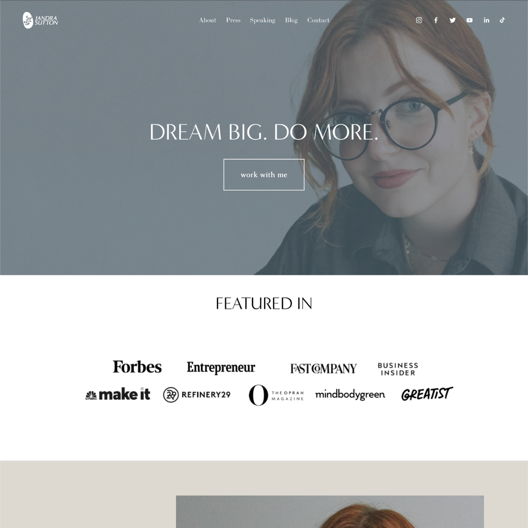Personal Brand Website for a Speaker, Author & Podcast Host